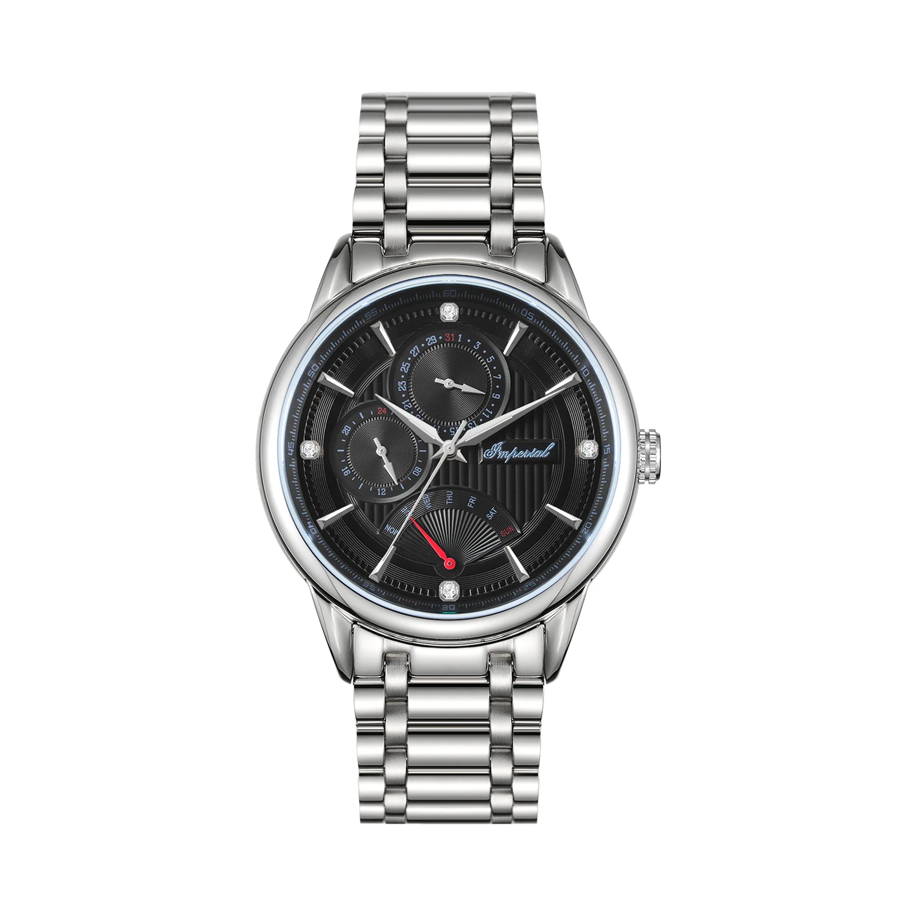 Imperial IM-4709 | Black & Steel Watch