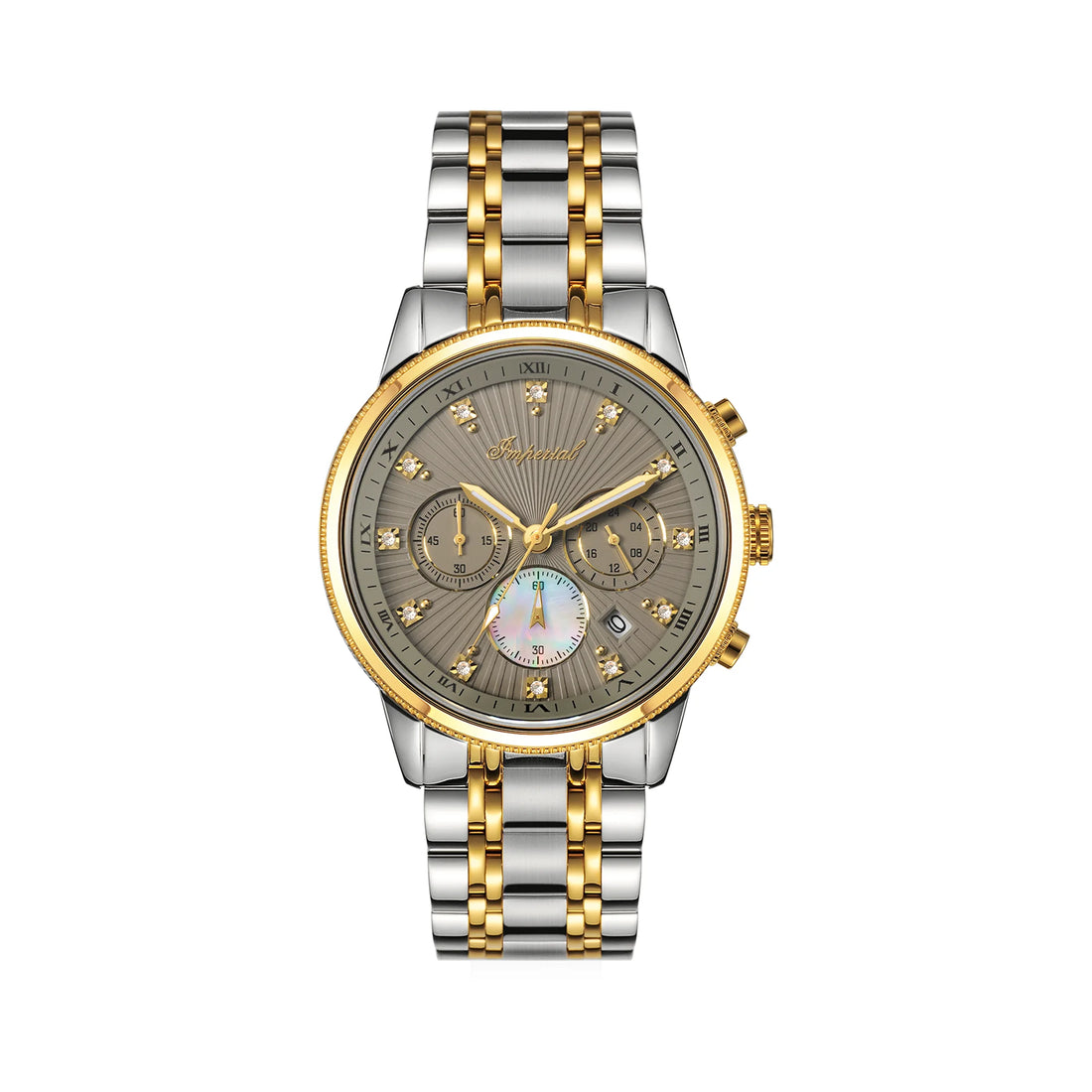 Imperial IM-4701 | Two-Tone Gold & Grey Watch