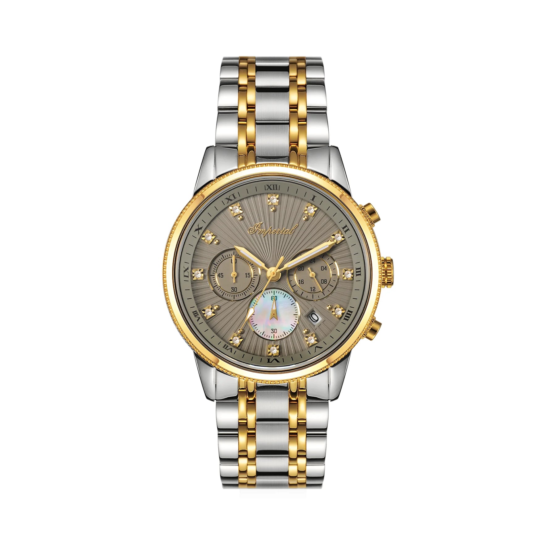 Imperial IM-4701 | Two-Tone Gold & Grey Watch