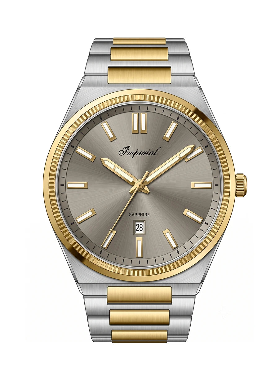 Imperial IM-721-2 | Two-Tone Gold & Grey Watch
