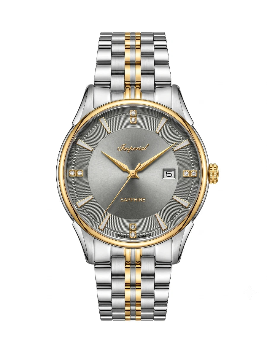 Imperial Meridian IM-723 | Two-Tone Sapphire Watch