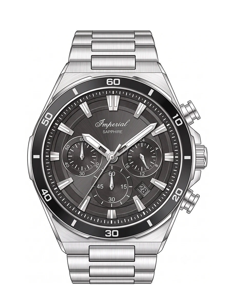 Imperial IM-4707 | Two-Tone Gold & Grey Watch