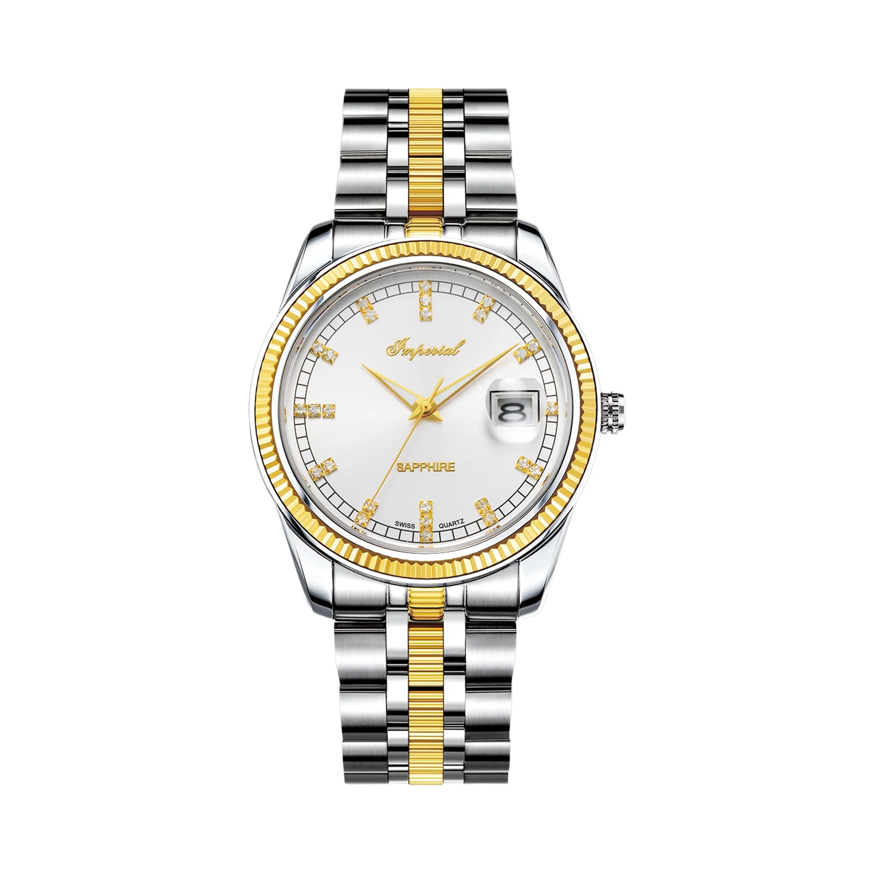 Imperial IM-760 | Two-Tone Gold & White Watch