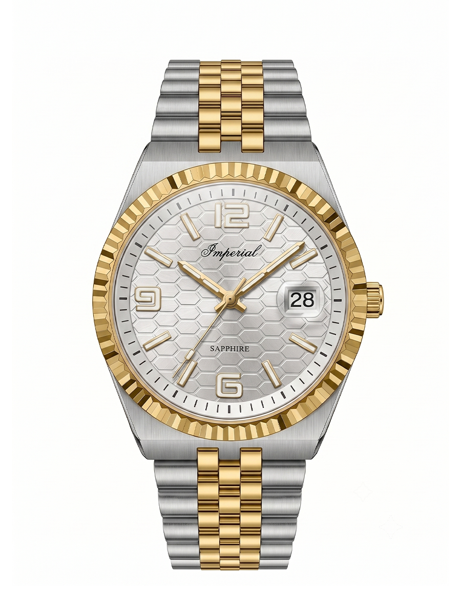 Imperial IM-722 | Two-Tone Gold & White Watch