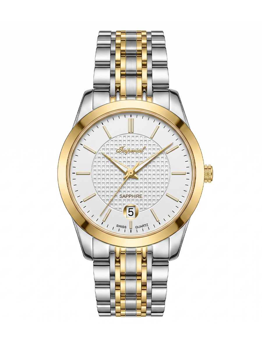 IMPERIAL IM-725 | Two-Tone White Dial Watch