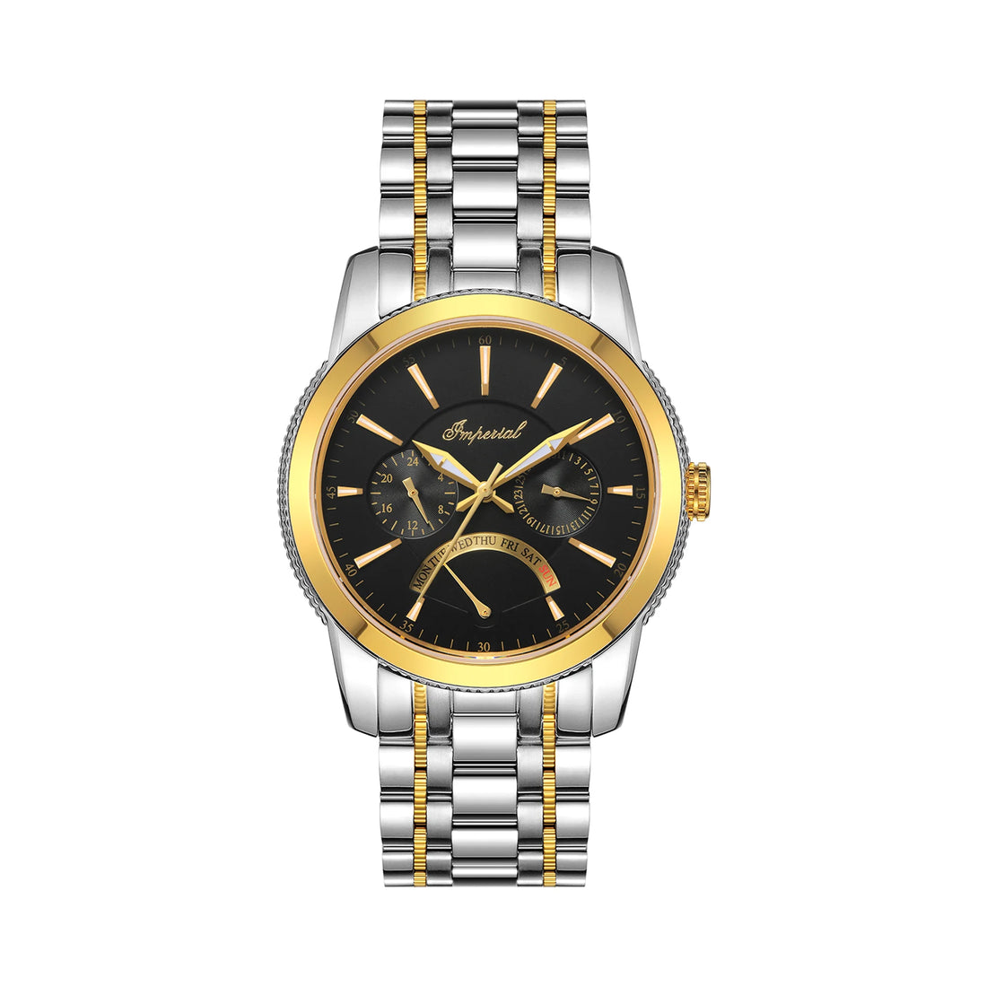 Imperial IM-4787 | Two-Tone Gold & Black Watch